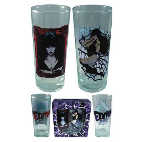 Elvira Mistress Of The Dark Pint Glass 2-Pack - Click Image to Close