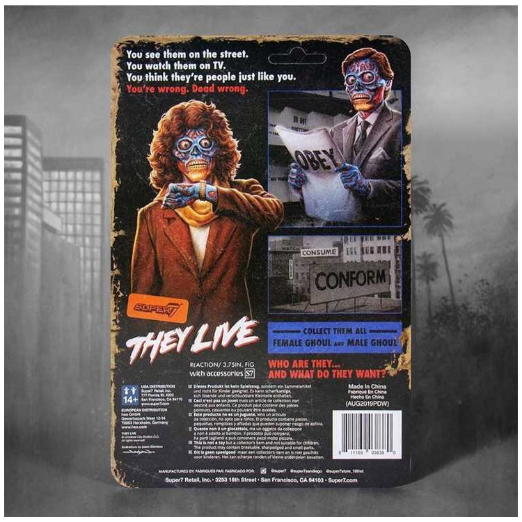 They Live Series 1 Set of 2 3.75" ReAction Action Figures - Click Image to Close