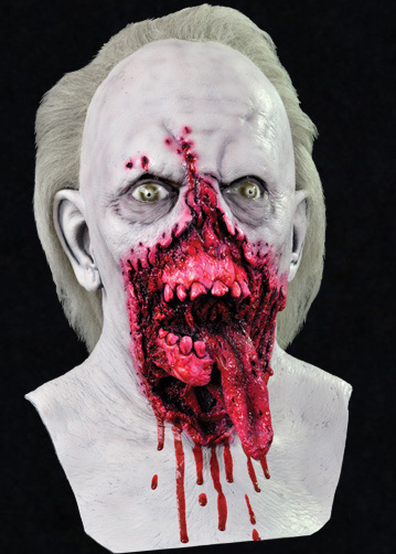 Day of the Dead Dr. Tongue Zombie Halloween Mask - Click Image to Close