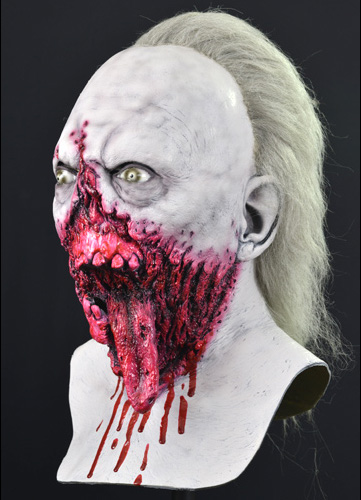 Day of the Dead Dr. Tongue Zombie Halloween Mask - Click Image to Close