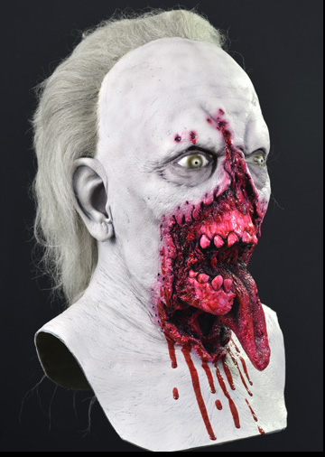 Day of the Dead Dr. Tongue Zombie Halloween Mask - Click Image to Close