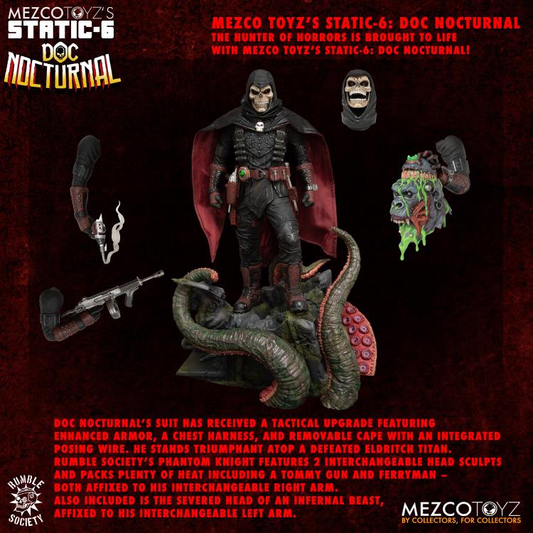 Doc Nocturnal Rumble Society 1/6 Scale Statue by Mezco Toyz - Click Image to Close