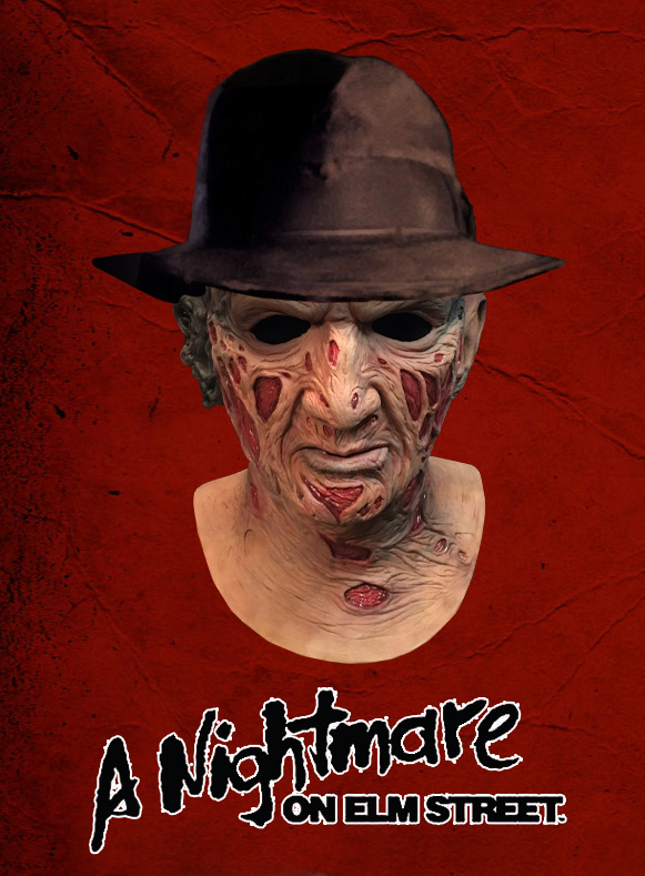 Nightmare On Elm Street Part 1 Deluxe Freddy Krueger Mask with Hat Prop Replica - Click Image to Close