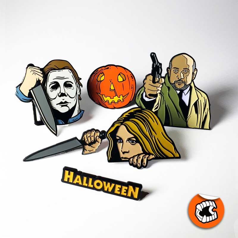 Halloween 1978 Collector's Pin Set of 6 Pins - Click Image to Close