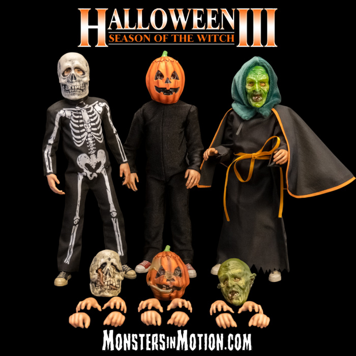 Halloween III Season of the Witch 1/6 Scale Figure Set of 3 Witch, Skull and Pumpkin - Click Image to Close