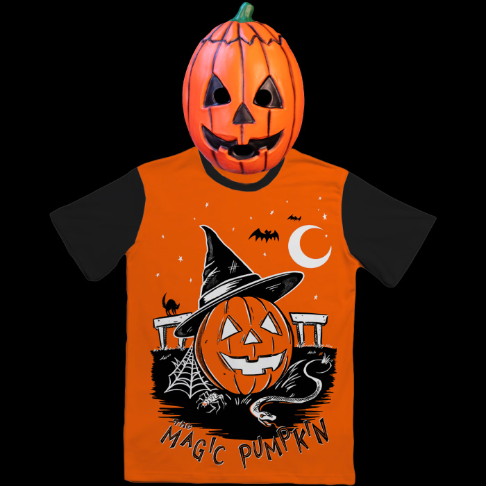 Halloween III Season of the Witch Pumpkin Costume in Retro Box Adult Size - Click Image to Close