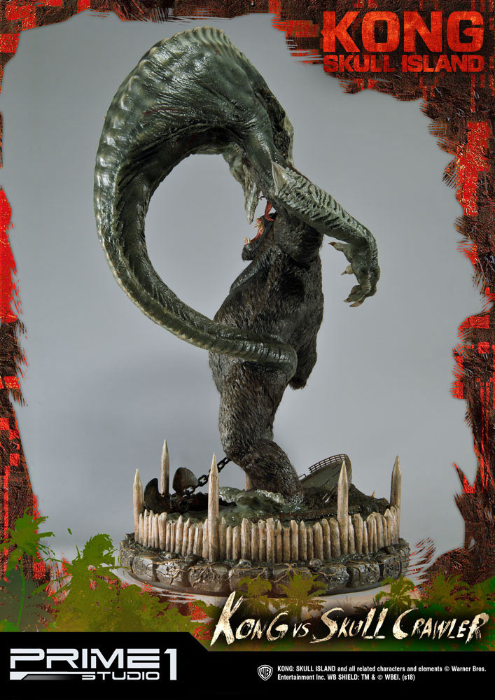 Kong Skull Island King Kong vs. Skull Crawler Statue - Click Image to Close