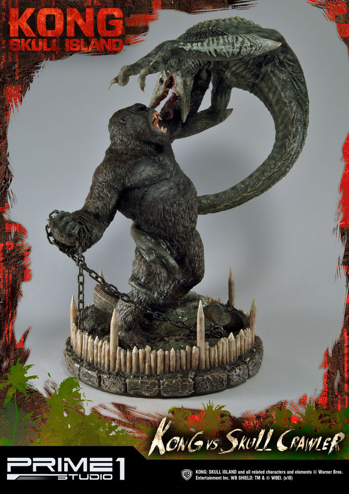 Kong Skull Island King Kong vs. Skull Crawler Statue - Click Image to Close