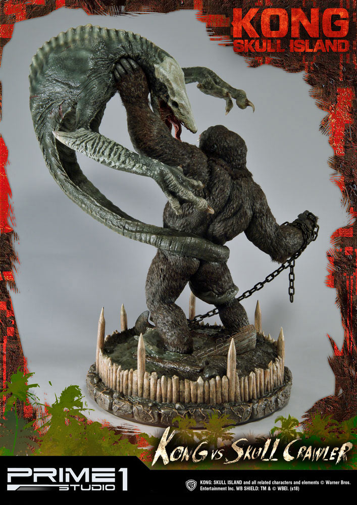 Kong Skull Island King Kong vs. Skull Crawler Statue - Click Image to Close
