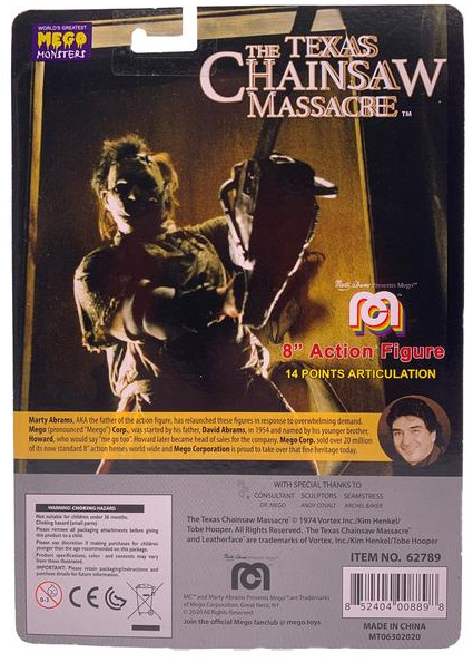 Texas Chainsaw Massacre Leatherface 8" Mego Figure - Click Image to Close
