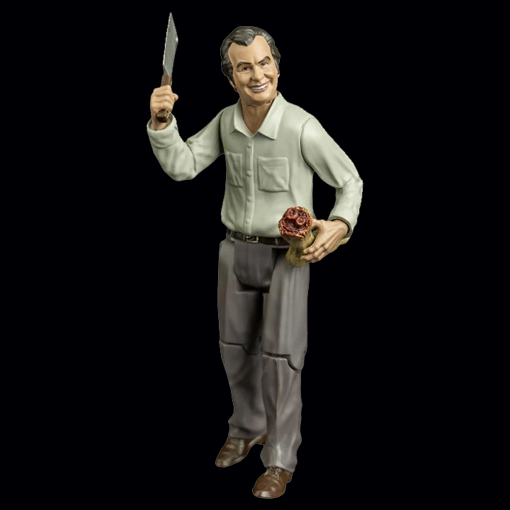 Texas Chainsaw Massacre (1974) COMPLETE Dinner Scene Playset! (Includes Grandpa, Sally, Cook, Hitchhiker and Pretty Leatherface Figures) - Click Image to Close