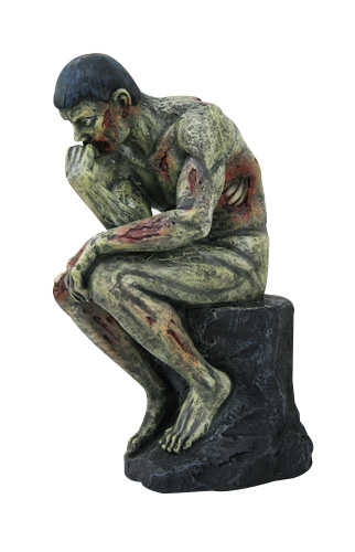Zombie Thinker Cold Cast Resin Statue - Click Image to Close