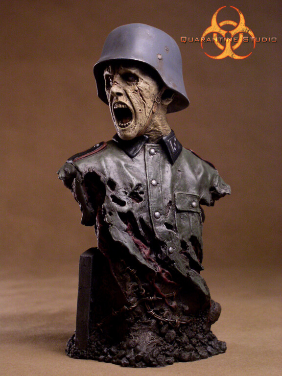 Return of The Reich - Herr Burkhart Zombie Unpainted Resin Model Kit - Click Image to Close