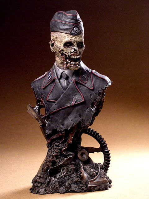 Return of The Reich - Panzerkommandant Jürge Zombie Unpainted Resin Model Kit - Click Image to Close