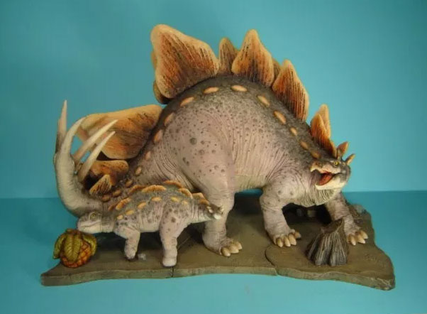 Aurora What if Stegosaurus with Baby and Base Model Kit SPECIAL ORDER - Click Image to Close