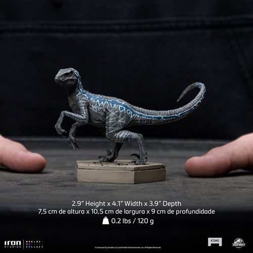 Jurassic World Velociraptor Blue Version B Icons Statue - Click Image to Close