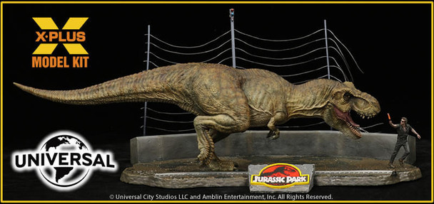 Jurassic Park T-Rex & Malcom Diorama Plastic Model Kit By X-Plus - Click Image to Close