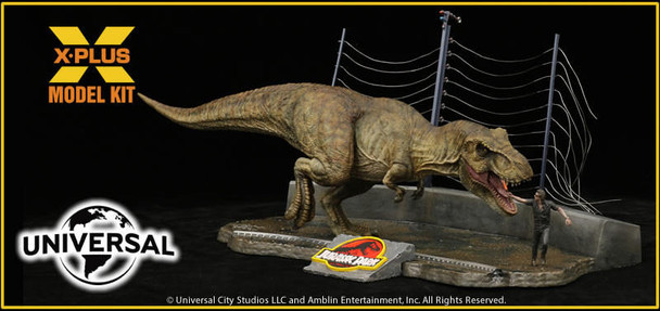 Jurassic Park T-Rex & Malcom Diorama Plastic Model Kit By X-Plus - Click Image to Close