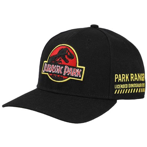Jurassic Park Park Ranger Pre-Curved Snapback Hat - Click Image to Close