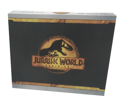 Jurassic World Metal Warning Signs Scaled Prop Replica - Click Image to Close