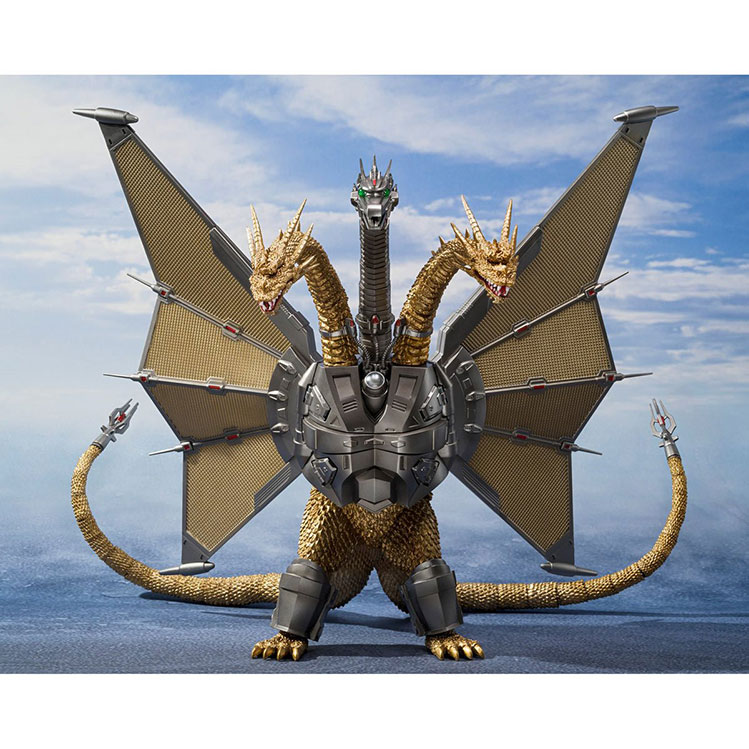 Godzilla vs. King Ghidorah Mecha King Ghidorah Shinjuku Decisive Battle Special Set S.H.MonsterArts Action Figure - Click Image to Close