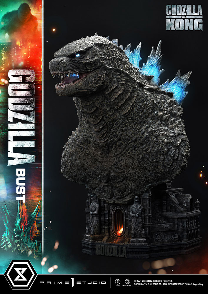 Godzilla Vs. Kong 2021 Godzilla Giant Scale Light Up Bust Godzilla Vs