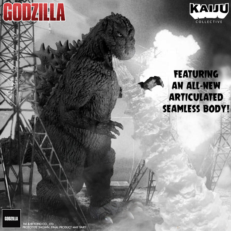 Godzilla 1954 Black & White Edition Kaiju Collective Figure - Click Image to Close