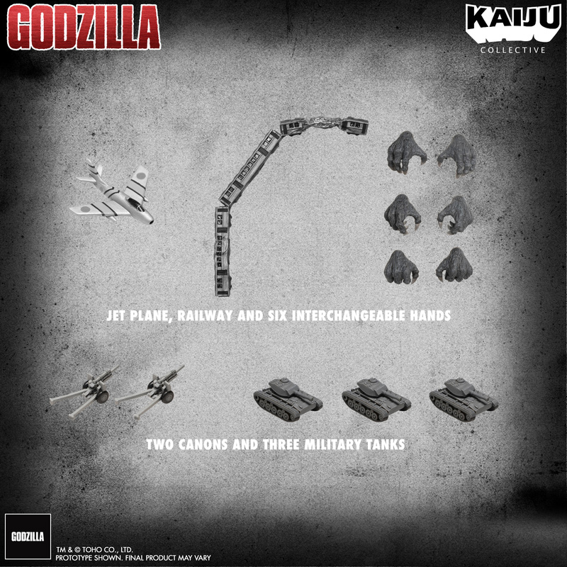 Godzilla 1954 Black & White Edition Kaiju Collective Figure - Click Image to Close