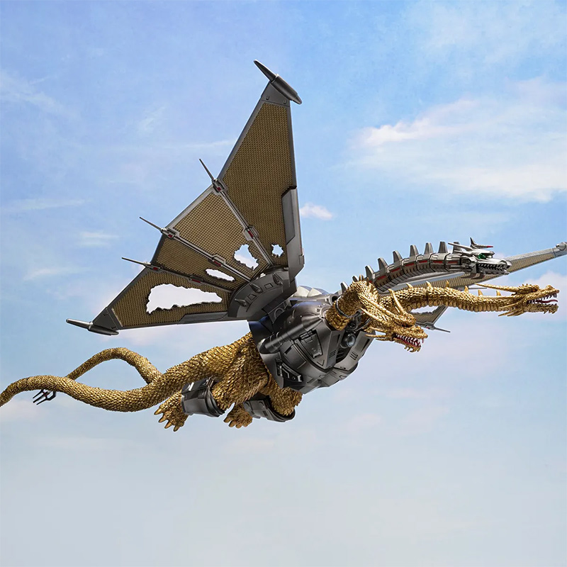 Godzilla vs. King Ghidorah 1991 S.H.MonsterArts Mecha King Ghidorah Figure - Click Image to Close