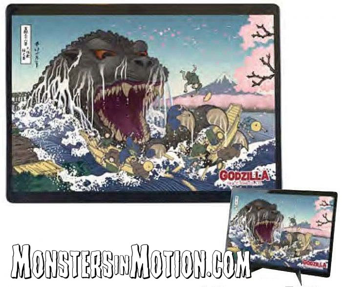 Godzilla Lacquer Mouse Pad Godzilla & Sakura - Click Image to Close