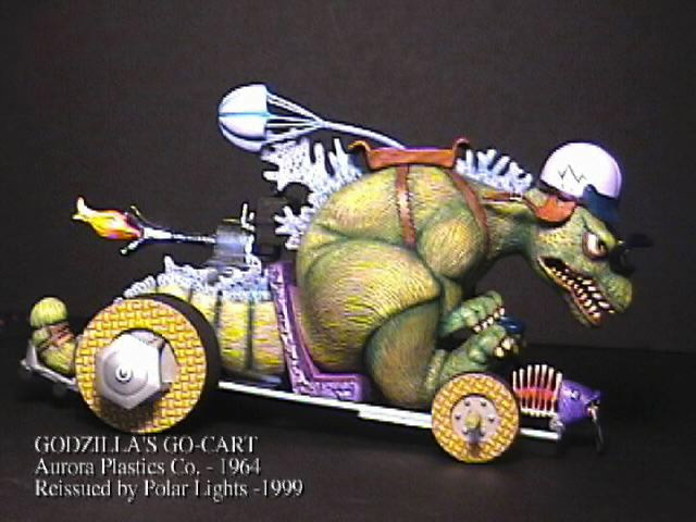 Godzilla's Go Cart Aurora Classic Model Kit Re-Issue by Polar Lights - Click Image to Close