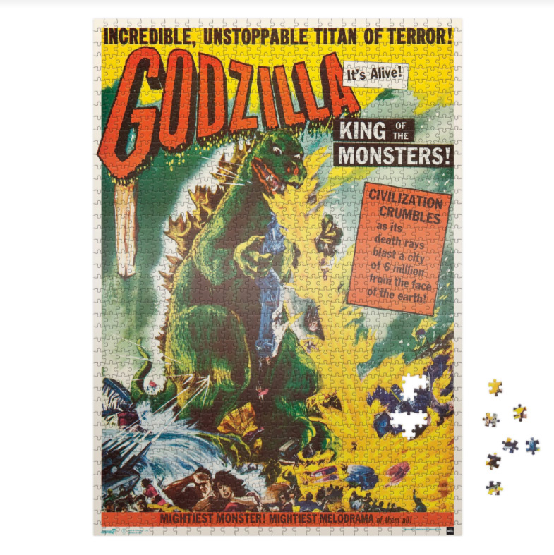 Godzilla 1954 King of the Monsters Puzzle U.S. One Sheet Poster Version - Click Image to Close