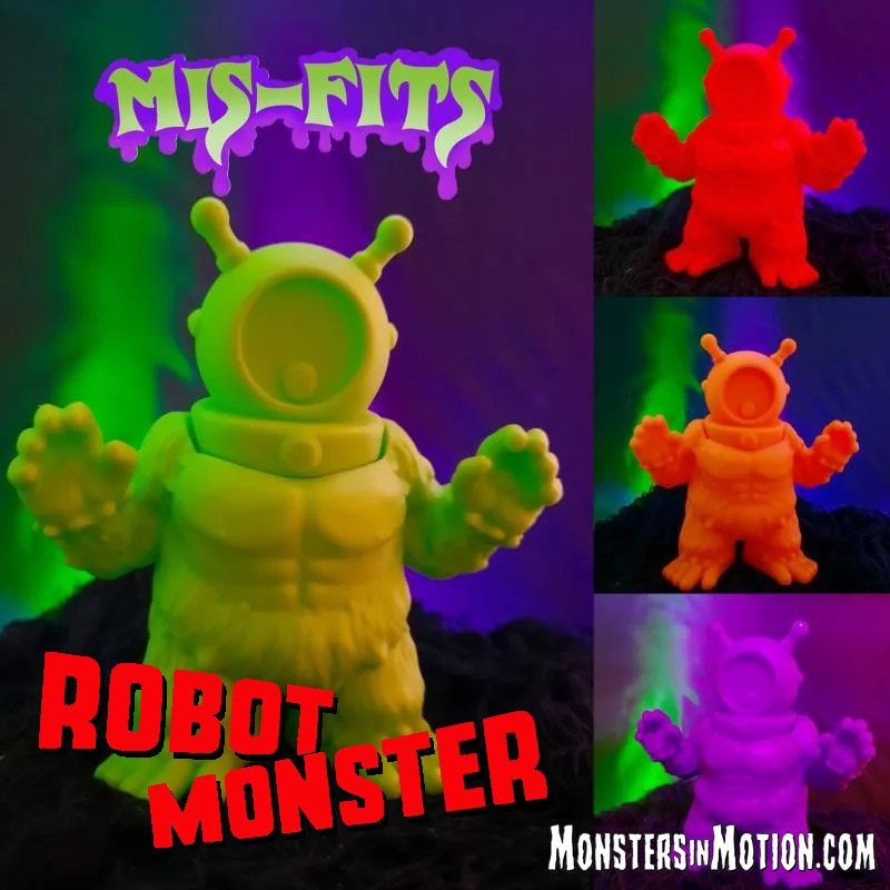 Robot Monster 1953 Mis-Fits 4" Vinyl Figure by Hop Toys - Click Image to Close