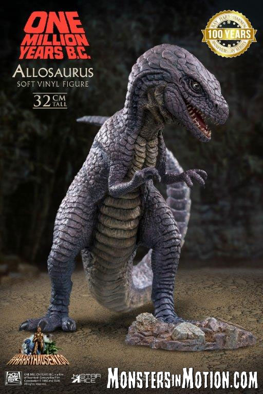 One Million Years B.C. Allosaurus 12" Diorama Statue Ray Harryhausen - Click Image to Close