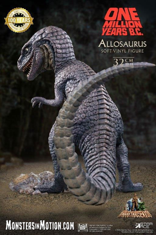 One Million Years B.C. Allosaurus 12" Diorama Statue Ray Harryhausen - Click Image to Close