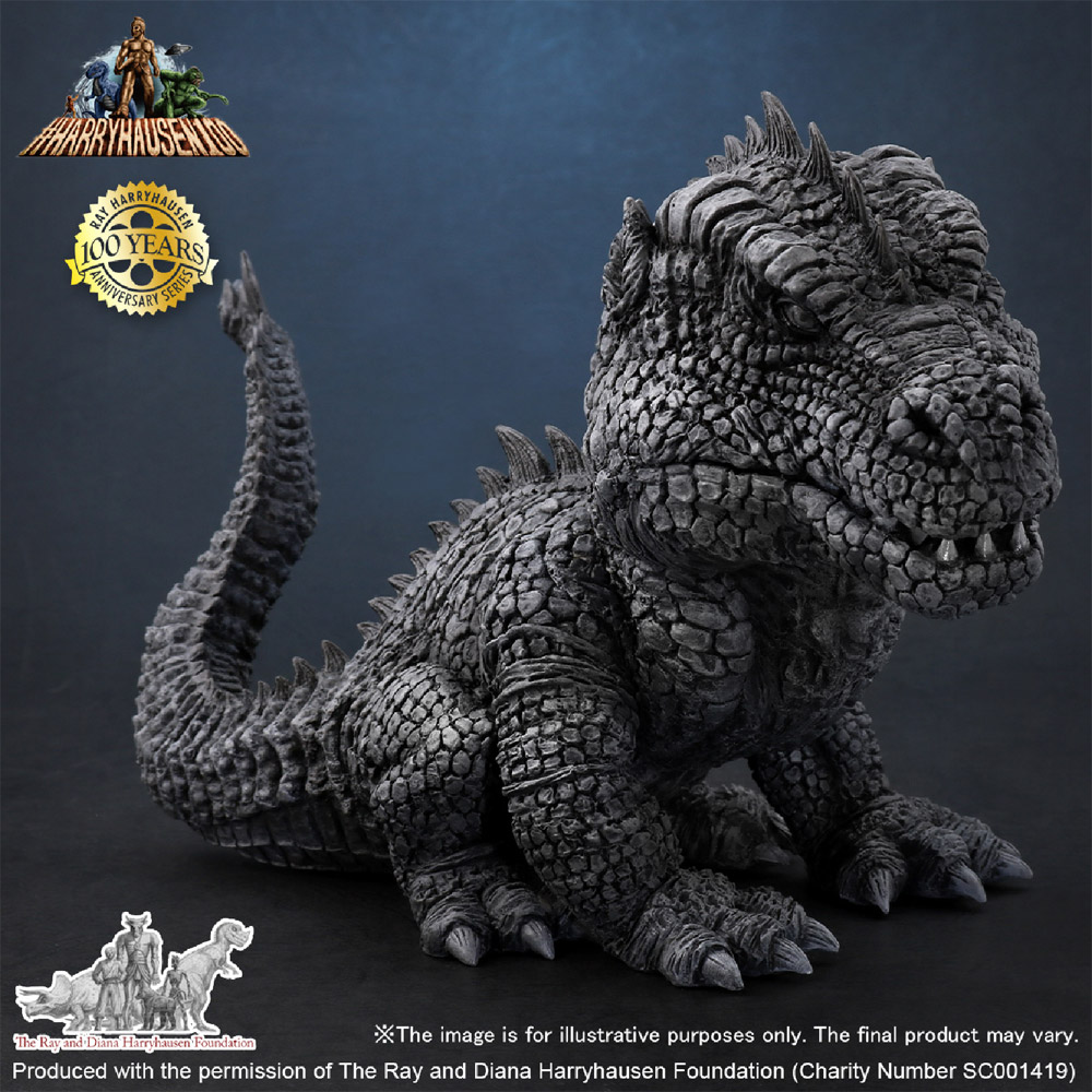 Beast from 20,000 Fathoms Rhedosaurus Defo-Real B&W Version Vinyl Figure by X-Plus - Click Image to Close