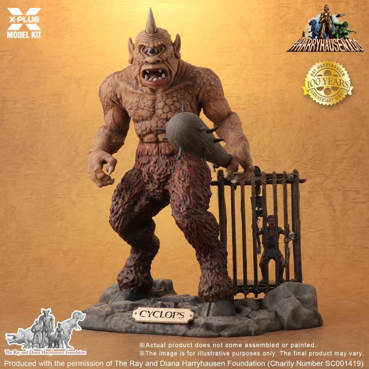 7th Voyage of Sinbad Ray Harryhausen 100th Anniversary Cyclops 1/35 Scale Model Kit - Click Image to Close