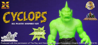 7th Voyage of Sinbad Cyclops Plastic Model Kit (GLOW EDITION) by X-Plus - Click Image to Close