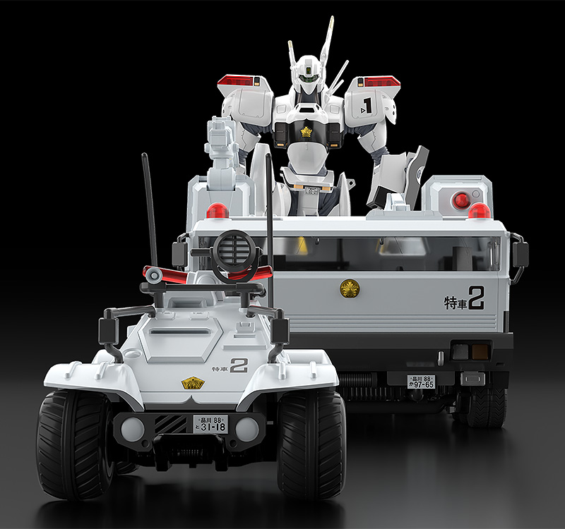 Patlabor Moderoid Type 98 Command Vehicle & Type 99 Special Labor Carrier Model Kit Set - Click Image to Close
