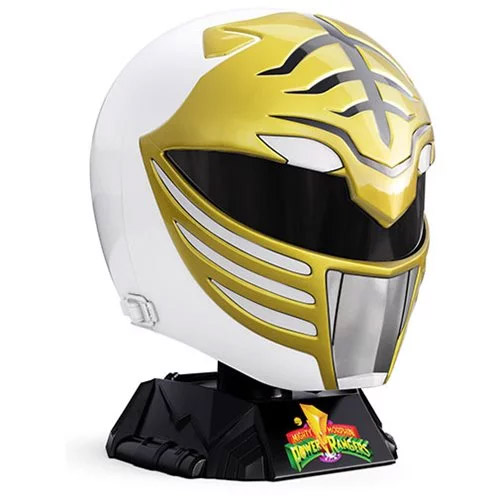 Power Rangers Lightning Collection Premium White Ranger Helmet Prop Replica - Click Image to Close