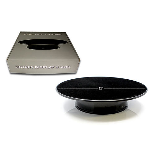 Black Velvet 12-Inch Diameter Rotating Display Stand - Click Image to Close