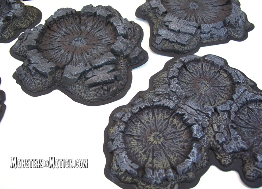 Crater Base Set for Dioramas (Painted) 5 Pieces - Click Image to Close