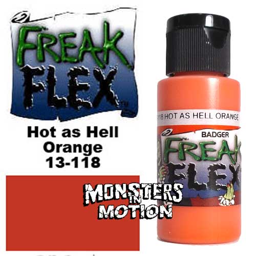 Freak Flex Hot As Hell Orange Paint 1 Ounce Flip Top Bottle - Click Image to Close