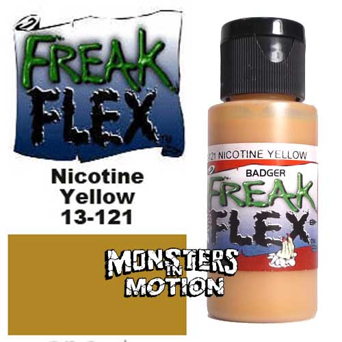 Freak Flex Nicotine Yellow Paint 1 Ounce Flip Top Bottle - Click Image to Close