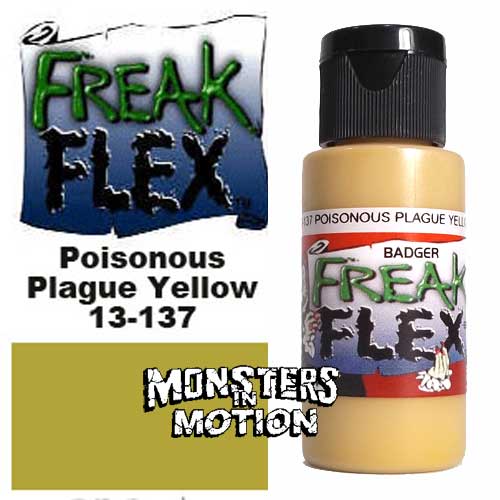 Freak Flex Poisonous Plague Yellow Paint 1 Ounce Flip Top Bottle - Click Image to Close