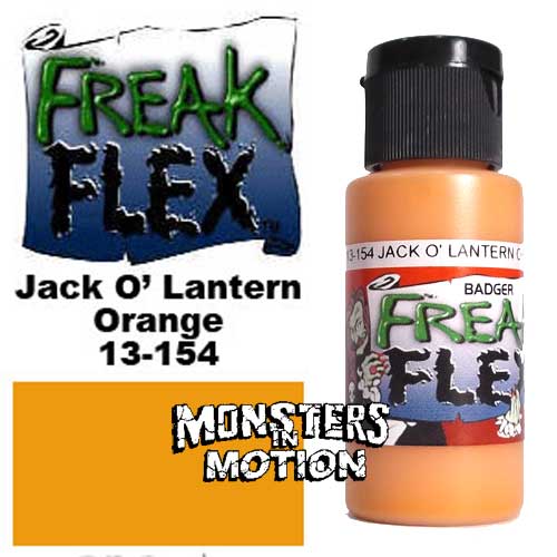 Freak Flex Jack O' Lantern Orange Paint 1 Ounce Flip Top Bottle - Click Image to Close