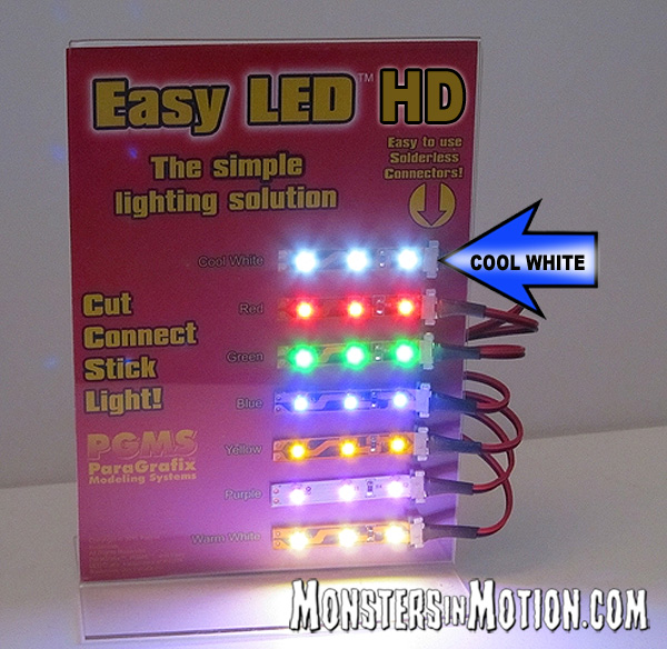 Easy LED HD Lights 24 Inches (60cm) 72 Lights in COOL WHITE - Click Image to Close