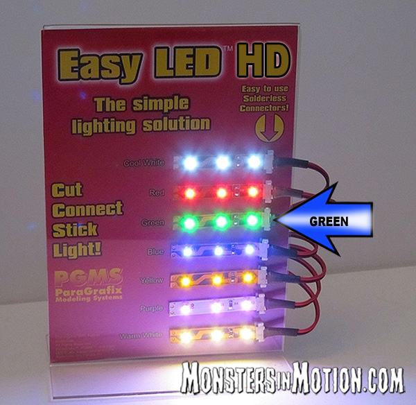 Easy LED HD Lights 12 Inches (30cm) 36 Lights in GREEN - Click Image to Close