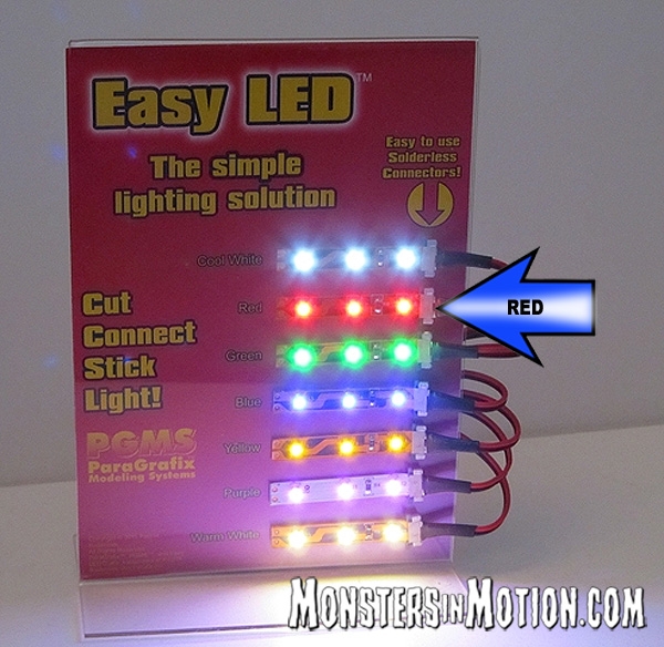 Easy LED Lights 12 Inches (30cm) 18 Lights in RED - Click Image to Close