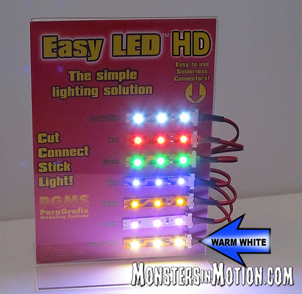 Easy LED HD Lights 12 Inches (30cm) 36 Lights in WARM WHITE - Click Image to Close